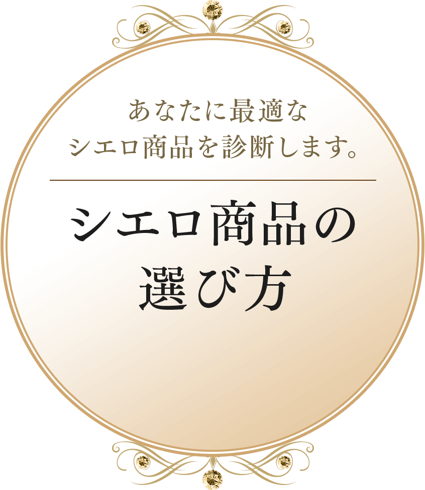 あなたに最適なシエロ商品を診断します。シエロ商品の選び方