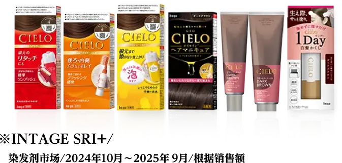 ※INTAGE SRI+/染发剂市场/2023年4月～2024年3月/根据销售额
